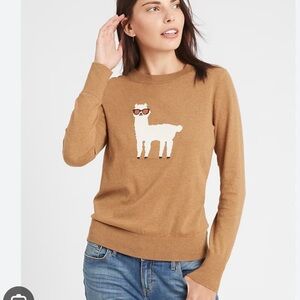 Banana Republic 100% Cotton Beige Llama Sweater